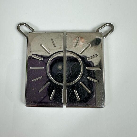 Hermes Sun Symbol Pendant Pair Silver Tone - Picture 1 of 5